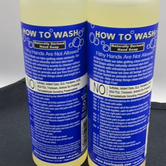 (2) How To Wash Ocean Air Hand Soap Naturally Derived 12oz Bottles - Picture 2 of 2